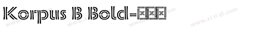 Korpus B Bold字体转换